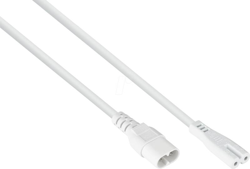 KM SK0870-W030 - Verlängerung Eurostecker C8 auf Buchse C7, weiß, 3 m von KABELMEISTER
