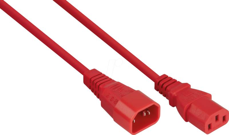 KM SK1430-R020 - Kaltgeräteverlängerung Kaltgeräte-Stecker C14 an Buchse C13, 2m von KABELMEISTER