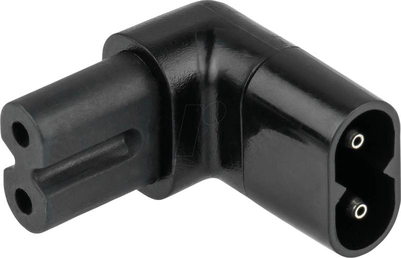 KM SKA-0873S - Netzadapter, C8 auf C7, abgewinkelt, schwarz von KABELMEISTER