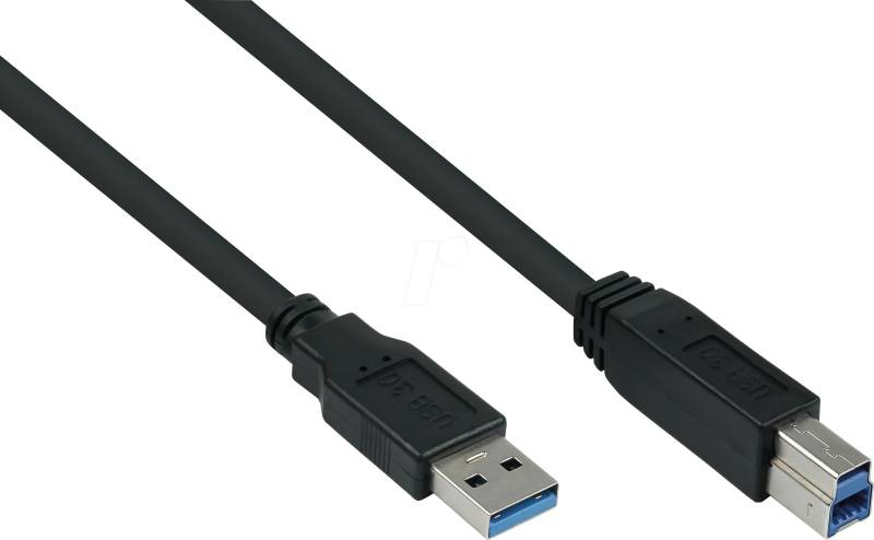 KM UK30PAB050S - USB 5 Gb/s Kabel, A Stecker auf B Stecker, 5,0 m von KABELMEISTER