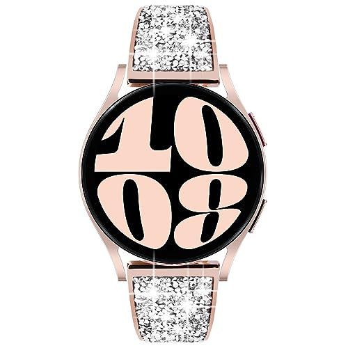 KADES Kompatibel für Samsung Galaxy Watch 6 Armband,20mm Frauen attraktiv Galaxy Watch 6/5/4 Armband 40mm 44mm,Galaxy Watch 6 klassisch Armband 47mm 43mm,Galaxy Watch 4 klassisch Armband,Roségold von KADES