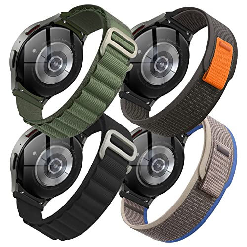 KADES Kompatibel für Samsung Galaxy Watch 6 Armband - 20mm Nylonarmband für Watch 5 Pro 45mm, 6/5/4 44mm 40mm, 6 Classic, 4 Classic - 4 Packung KADES Kompatibel für Samsung Galaxy Watch 6 Armband - 20mm Nylonarmband für Watch 5 Pro 45mm, 6/5/4 44mm 40mm, 6 Classic, 4 Classic - 4 Packung von KADES