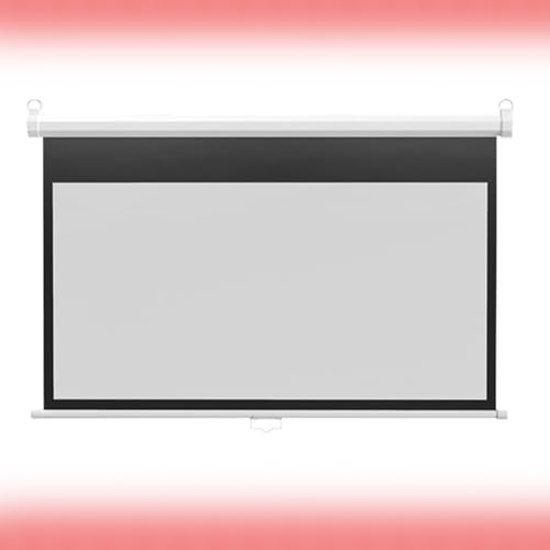 KADEUX 4:3/16:9 Filmleinwand 60 Zoll HD, Decken/Wand Installation Projektionsleinwand, Beamer Leinwand Manuell Ausziehbare, 16:9 4K 3D Rollo-Leinwand, 178° Betrachtungswinkel(60inch-16:9) von KADEUX