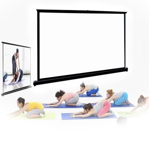KADEUX Projektionswand 20Zoll 30Zoll 40Zoll 50Zoll Beamer Leinwand Innenbereich/Außenbereich Projektionsleinwand Tragbare Filmleinwand Klein Rollo-Leinwand(20inch-4:3) von KADEUX
