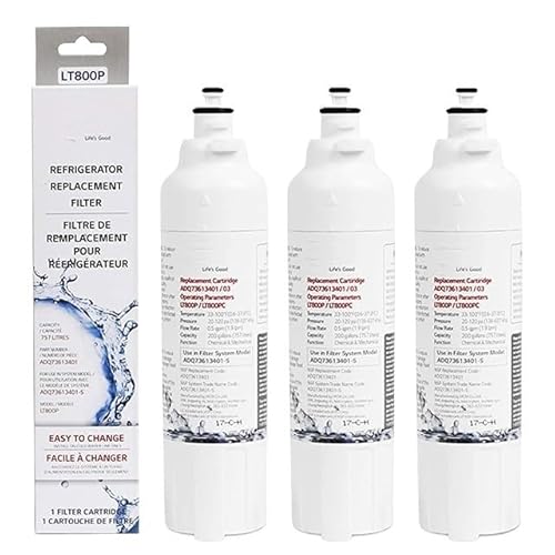 Ersatz, Kompatibel Mit LT, 800P, ADQ73613402, ADQ73613408, ADQ75795104, 46-9490, LSXS26326S, Kühlschrank-Wasserfilter(3 pcs) von KADILRTV