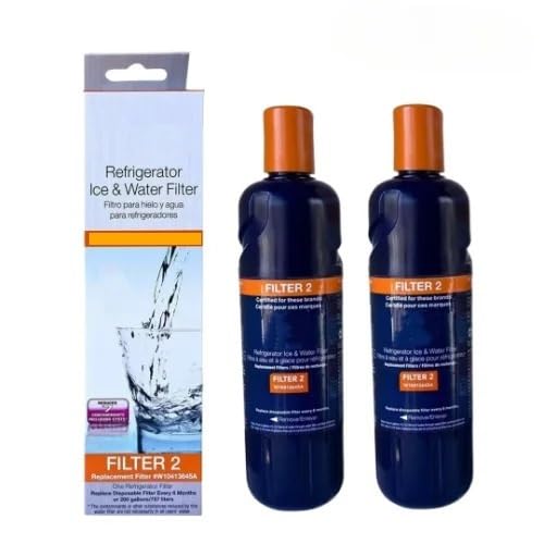 Ersatz-Wasserfilter For Kühlschränke, Kompatibel Mit Filter2, W10413645A, EDR2RXD1, 46-9903, P6RFWB2, W10295370A, W10291030, WRS322FDAB, WRS537SIAB(2pcs) von KADILRTV