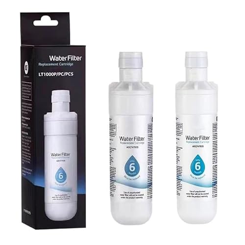 Kapazitäts-Ersatz-Kühlschrank-Wasserfilter, Kompatibel Mit LG, LT1000P ADQ74793501, ADQ75795105, AGF80300704 Oder AGF80300705, 1–6 Stück(2pcs) von KADILRTV
