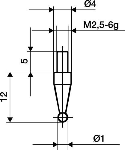 KÄfer Messeins.D.1mm KGL M2,5 STA z.Messuhren 62034 KÄfer Messeins.D.1mm KGL M2,5 STA z.Messuhren 62034 von KÄfer