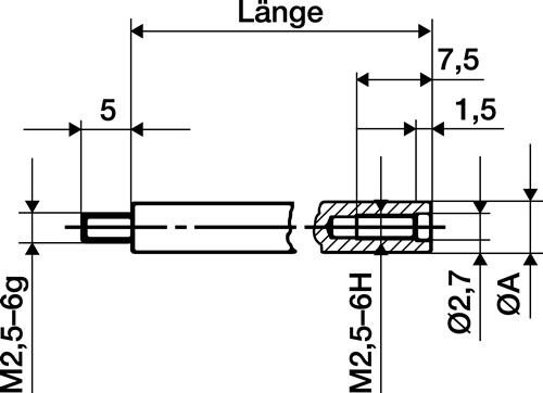KÄfer Verlängerungsstück L.100mm Messbolzen-D.4mm z.Messuhren 62501 KÄfer Verlängerungsstück L.100mm Messbolzen-D.4mm z.Messuhren 62501 von KÄfer