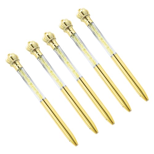 5 Stück Kronen-Kugelschreiber, 1,0 mm, Unterschriftenstift, Schreibwarenstift, glattes Schreiben für Schüler von KAHDGSS