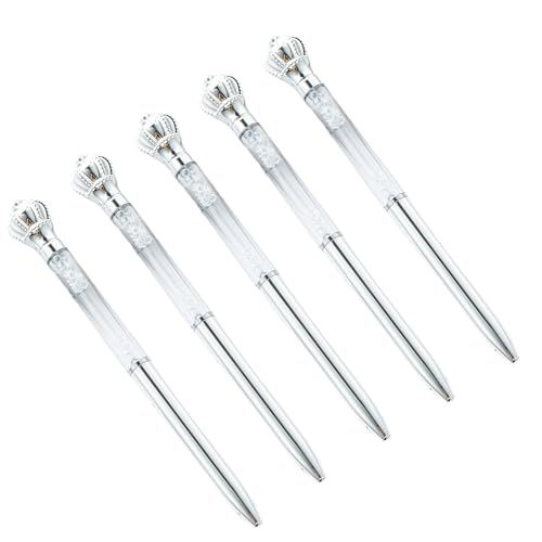 5 Stück Kronen-Kugelschreiber, 1,0 mm, Unterschriftenstift, Schreibwarenstift, glattes Schreiben für Schüler von KAHDGSS
