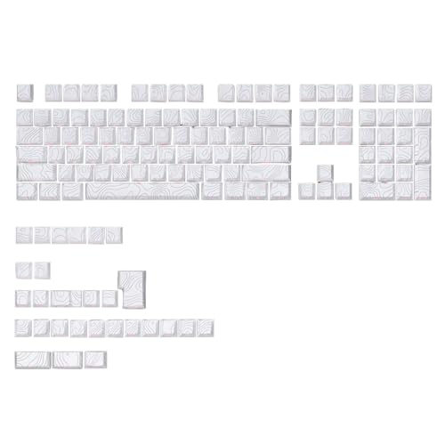 KAHDGSS 136 Stück linegeschnitzte Tastenkappen, seitliche Gravuren für mechanische Tastatur-Upgrades für Gamer und Schreibkräfte von KAHDGSS
