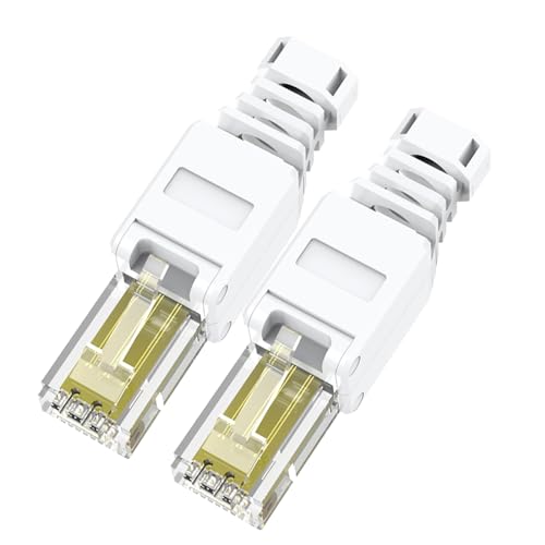 KAHDGSS 2PCS CAT6 Rj45 Stecker Kein Crimp Kristall Für Kopf Werkzeugloses Crimpen Cat6 Anschlüsse Cat6 Stecker Werkzeuglos KAHDGSS 2PCS CAT6 Rj45 Stecker Kein Crimp Kristall Für Kopf Werkzeugloses Crimpen Cat6 Anschlüsse Cat6 Stecker Werkzeuglos von KAHDGSS
