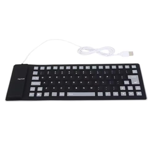 KAHDGSS Faltbare 85 Key Silicon Tastaturen USB Kabels Rollen Zum Ruhigen Tippen Auf Laptops Und Notebook KAHDGSS Faltbare 85 Key Silicon Tastaturen USB Kabels Rollen Zum Ruhigen Tippen Auf Laptops Und Notebook von KAHDGSS