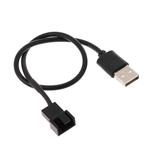 KAHDGSS PWM Lüfter 5 V USB 2.0 A Stecker Auf 3/4-poliges PC Lüfter Netzteil Anschlusskabel 22 AWG 1 Auf 1 Wege 32 cm von KAHDGSS