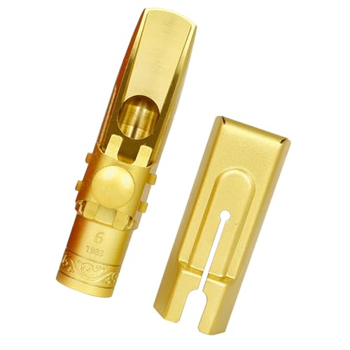 Professionelles Saxophon-Mundstück, Größe 5/6/7/8/9, Messing-Metall, Eb-Saxophon-Mundstücke mit Kappen und Blattschrauben Professionelles Saxophon-Mundstück, Größe 5/6/7/8/9, Messing-Metall, Eb-Saxophon-Mundstücke mit Kappen und Blattschrauben von KAHDGSS