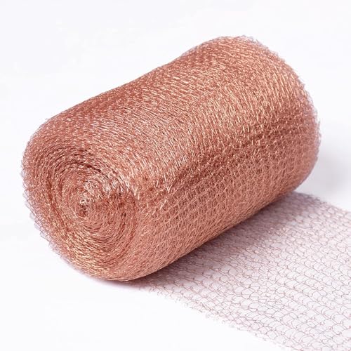 KAHEIGN Kupfernetz 12,7cmx6m Kupferband Gegen Schnecken, Schneckenzaun Kupfergeflecht Schneckenschutz, 100% Kupferdraht Rattenfallen für Garten Schädlingsbekämpfung und zur Abwehr von Gewürm von KAHEIGN