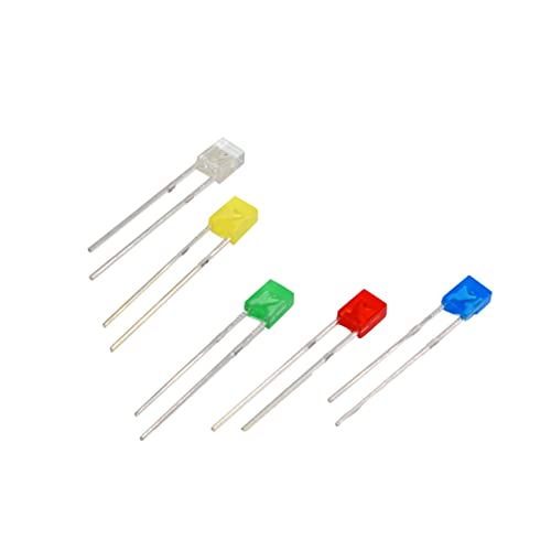 100 Stück 2 x 3 x 4 rechteckige LED-Emissionsdiodenlampe, weiß, rot, grün, blau, gelb, orange, klar, diffuse Farbe, Mikro-DIY-Anzeige, 3 V electronic diode (Color : Blue) von KAHPNTHQ