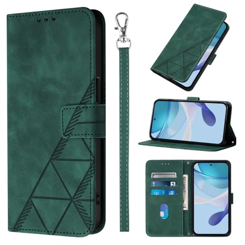 KAIDON PU Leder Schutzhülle für Galaxy A16 4G/5G - Produktmodell PT03-2 (Grün) von KAIDON