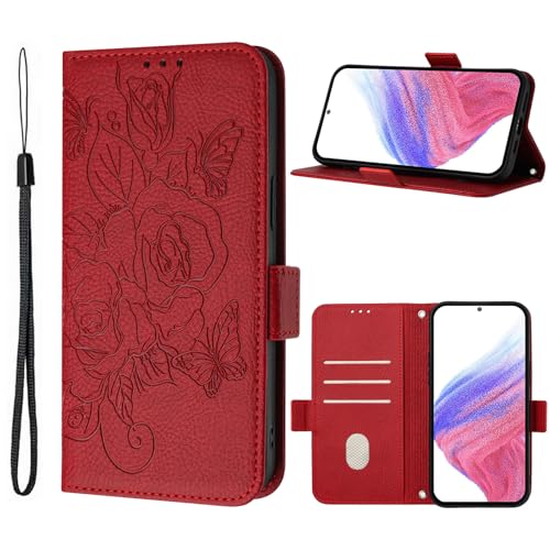KAIDON PU Leder Schutzhülle für Galaxy A26 5G - Produktmodell PT09-1 (Rot) von KAIDON
