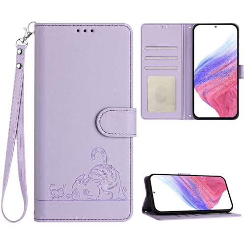 KAIDON PU Leder Schutzhülle für Galaxy A36 5G - Produktmodell PT07-1 (lila) von KAIDON