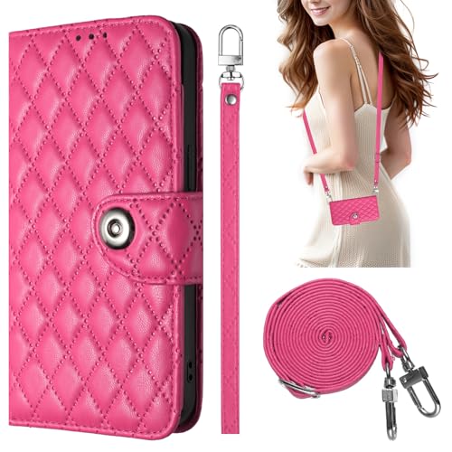 KAIDON PU Leder Schutzhülle für Galaxy A55 5G - Produktmodell PT06-2 (Rose) von KAIDON