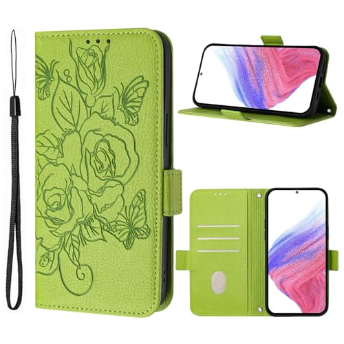 KAIDON PU Leder Schutzhülle für Galaxy A55 5G - Produktmodell PT09-1 (Grün) von KAIDON