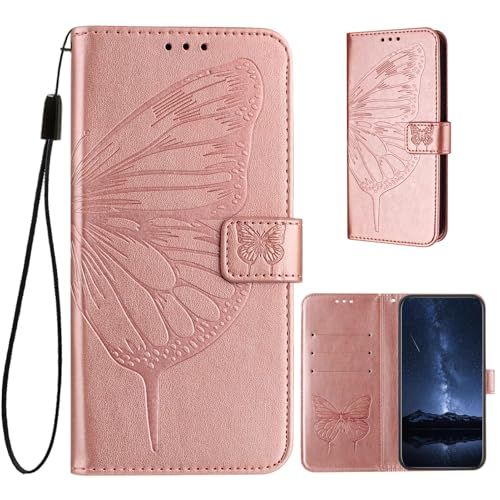KAIDON PU Leder Schutzhülle für Galaxy A56 5G - Produktmodell PT02-1 (Rose Pink) von KAIDON