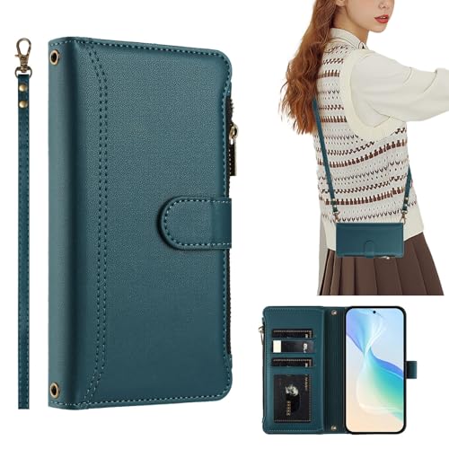 KAIDON PU Leder Schutzhülle für Galaxy A56 5G - Produktmodell PT17-2 (Grün) von KAIDON