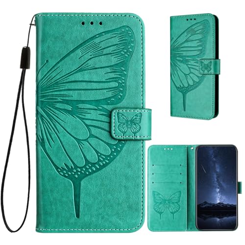 KAIDON PU Leder Schutzhülle für Galaxy S24 FE - Produktmodell PT02-1 (Grün) von KAIDON