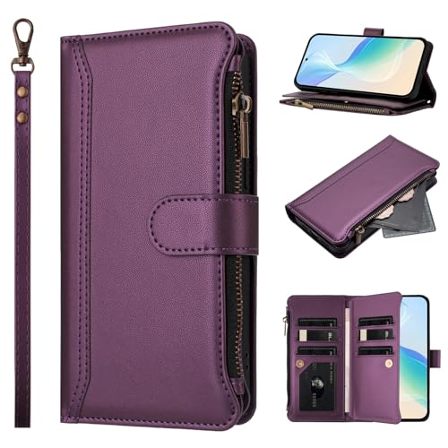 KAIDON PU Leder Schutzhülle für Galaxy S24 FE - Produktmodell PT17-1 (Lila) von KAIDON