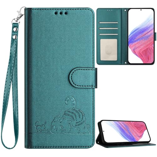 KAIDON PU Leder Schutzhülle für Galaxy S25+ (S25 Plus) - Produktmodell PT07-1 (Grün) von KAIDON