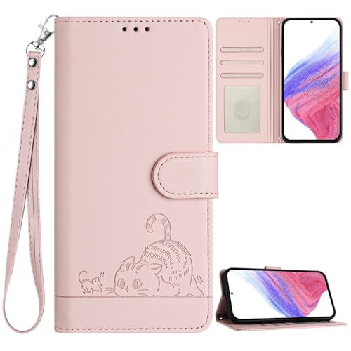 KAIDON PU Leder Schutzhülle für Galaxy S25 Edge - Produktmodell PT07-1 (Rosa) von KAIDON