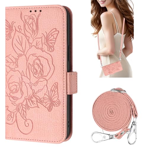 KAIDON PU Leder Schutzhülle für Galaxy S25 Ultra - Produktmodell PT09-3 (Rosa) von KAIDON