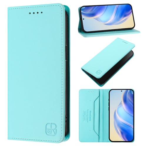 KAIDON PU Leder Schutzhülle für Galaxy S25 Ultra - Produktmodell RC01-1 (Mintgrün) von KAIDON