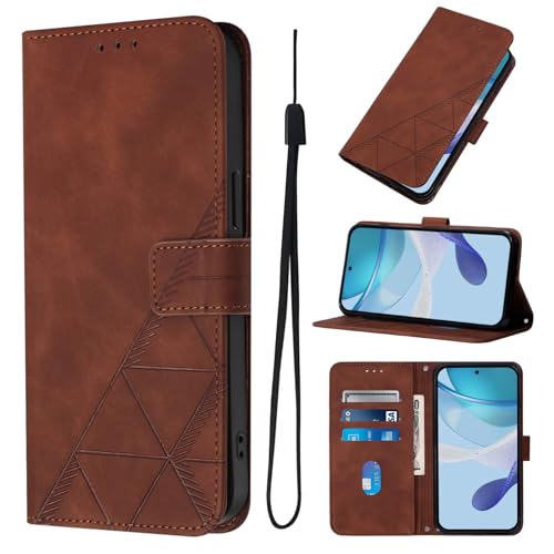 KAIDON PU Leder Schutzhülle für iPhone 16e - Produktmodell PT03-1 (Braun) von KAIDON