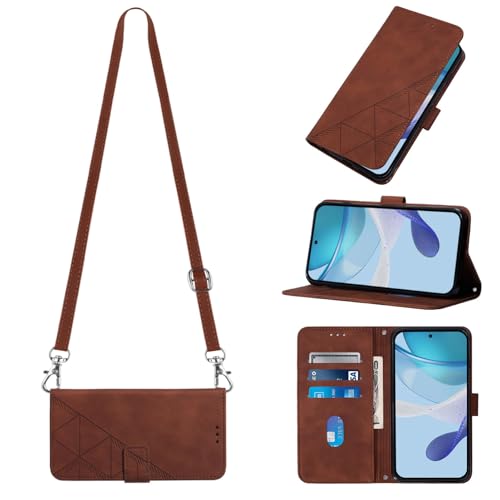 KAIDON PU Leder Schutzhülle für iPhone 16e - Produktmodell PT03-3 (Braun) von KAIDON
