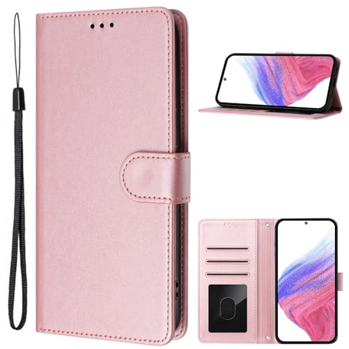 KAIDON PU Leder Schutzhülle für iPhone 16e - Produktmodell PT08-1 (Rose Pink) von KAIDON