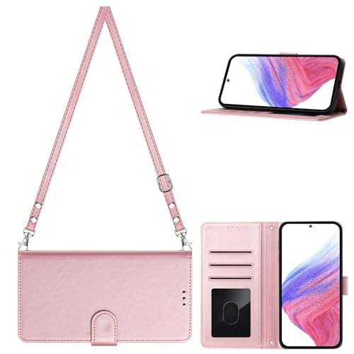 KAIDON PU Leder Schutzhülle für iPhone 16e - Produktmodell PT08-3 (Rose Pink) von KAIDON