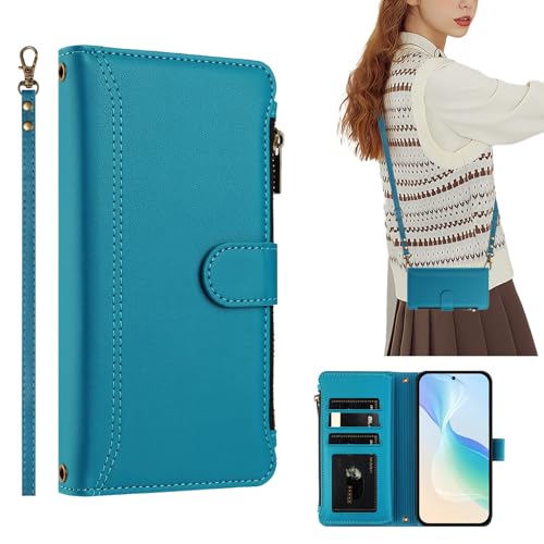 KAIDON Schutzhülle aus PU-Leder für Galaxy A26 5G - Produktmodell PT17-2 (Blau) von KAIDON