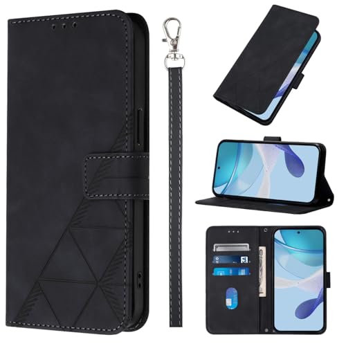 KAIDON Schutzhülle aus PU-Leder für Galaxy A35 5G - Produktmodell PT03-2 (Schwarz) von KAIDON