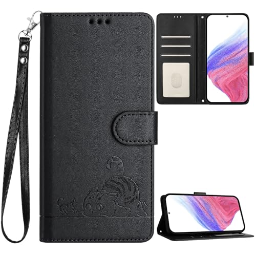 KAIDON Schutzhülle aus PU-Leder für Galaxy A36 5G - Produktmodell PT07-1 (Schwarz) von KAIDON