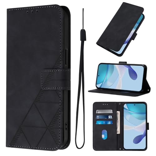 KAIDON Schutzhülle aus PU-Leder für Galaxy A55 5G - Produktmodell PT03-1 (Schwarz) von KAIDON