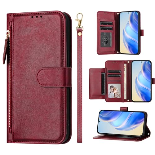 KAIDON Schutzhülle aus PU-Leder für Galaxy A55 5G - Produktmodell PT12-1 (rot) von KAIDON