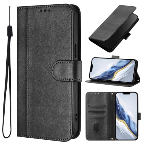 KAIDON Schutzhülle aus PU-Leder für Galaxy S24 FE - Produktmodell PT16-1 (Schwarz) von KAIDON