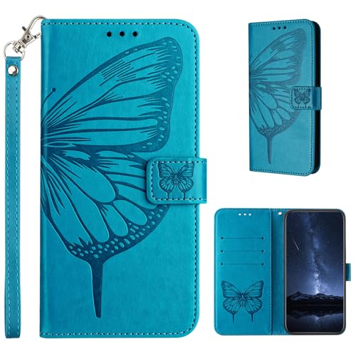 KAIDON Schutzhülle aus PU-Leder für Galaxy S25+ (S25 Plus) - Produktmodell PT02-2 (Blau) von KAIDON