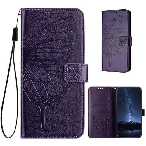 KAIDON Schutzhülle aus PU-Leder für iPhone 16e - Produktmodell PT02-1 (Dunkelviolett) von KAIDON