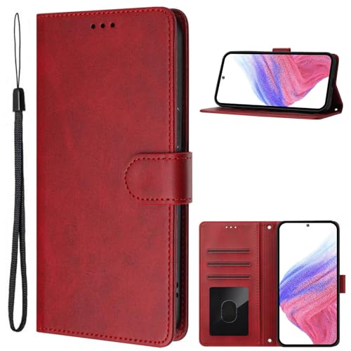 KAIDON Schutzhülle aus PU-Leder für iPhone 16e – Produktmodell PT08-1 (rot) von KAIDON