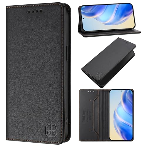 KAIDON Schutzhülle aus PU-Leder für iPhone 16e - Produktmodell RC01-1 (Schwarz) von KAIDON