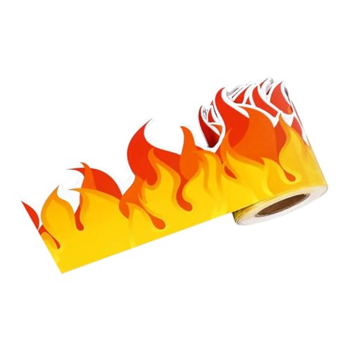 KAILIKETIY 1 Rolle Flammen-pinnwand-aufkleber, Tafel-rand, Flammenförmige Bordüre, Wanddekoration Für Das Klassenzimmer Für Schule, Büro Und Zuhause KAILIKETIY 1 Rolle Flammen-pinnwand-aufkleber, Tafel-rand, Flammenförmige Bordüre, Wanddekoration Für Das Klassenzimmer Für Schule, Büro Und Zuhause von KAILIKETIY